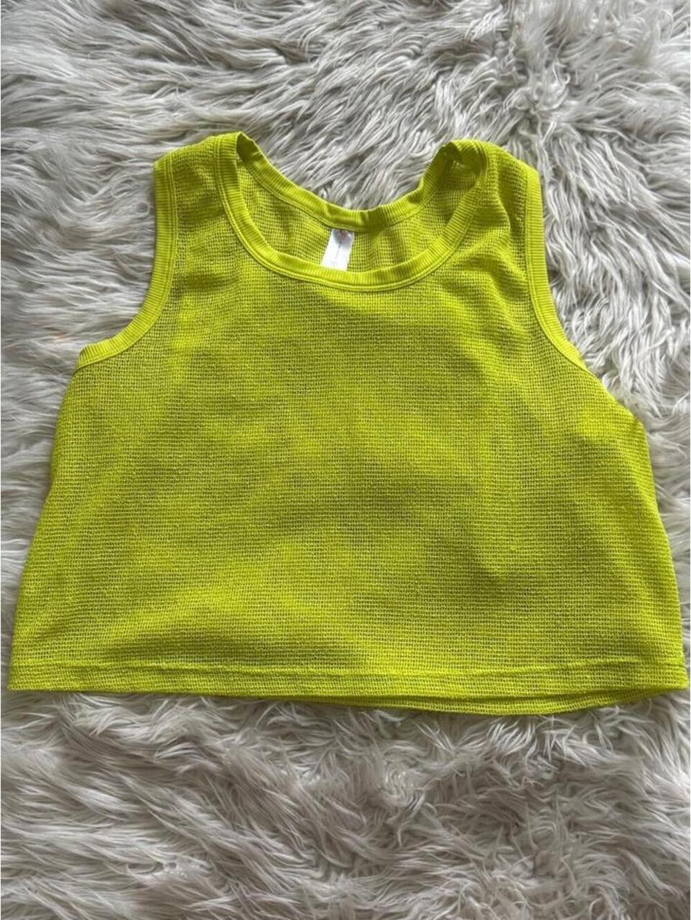 No Boundaries Women's Yellow and Multi Crop-top